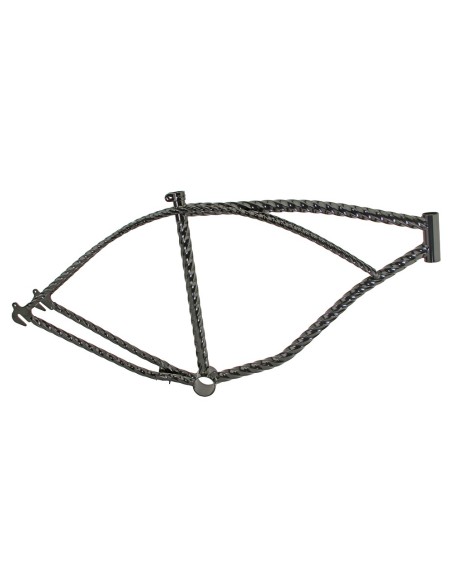 26 Vintage Lowrider Hexagon Twisted Beach Cruisers Frame Black.